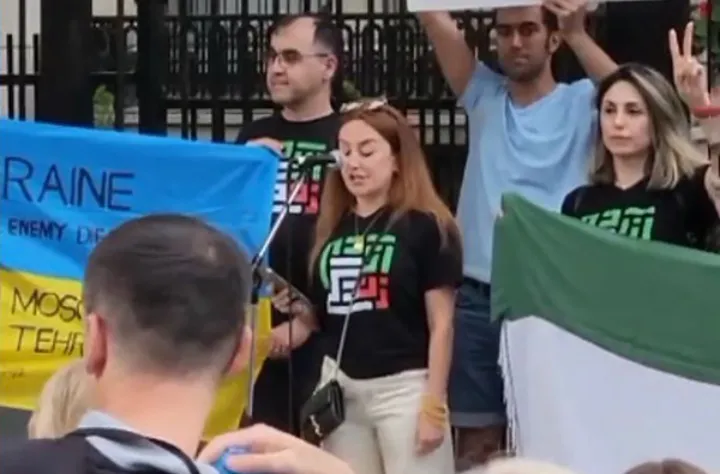 مهاجران اوکراین و ایران در مونترال، درد مشترک را مقابل سفارت روسیه فریاد زدند